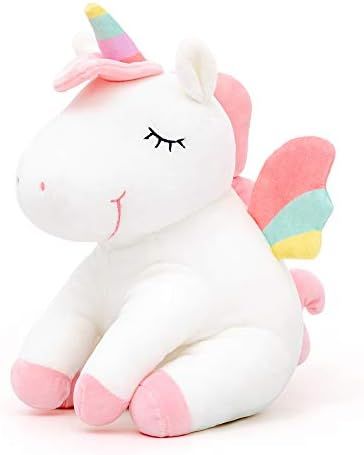 Lazada Unicorn Stuffed Animal Plush Toys Girls Gifts with Rainbow Wings White 12 Inches | Amazon (US)