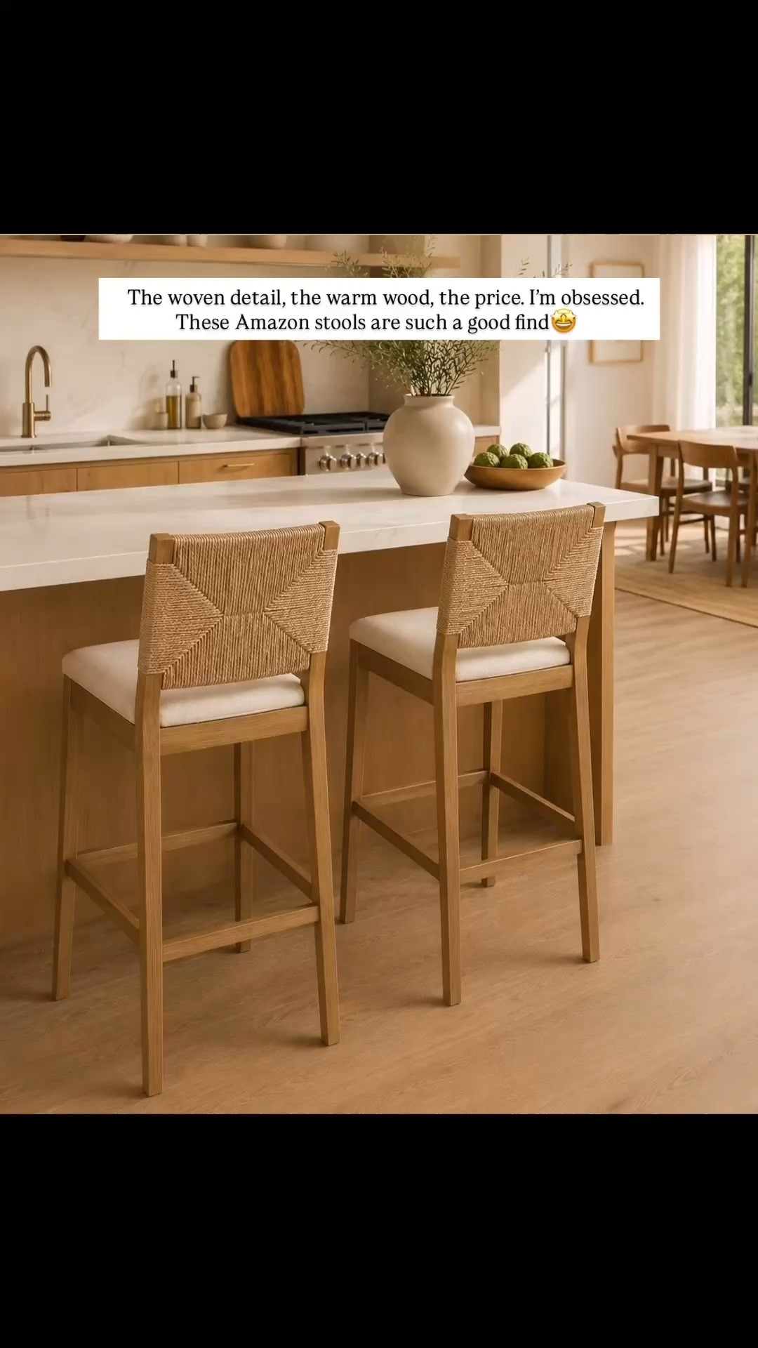 The woven detail, the warm wood, the price. I’m obsessed. These Amazon stools are such a good find🤩

#LTKSaleAlert #LTKHome