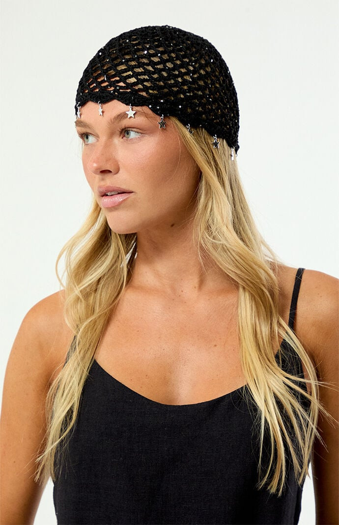 Celestial Crochet Cap in Black | PacSun