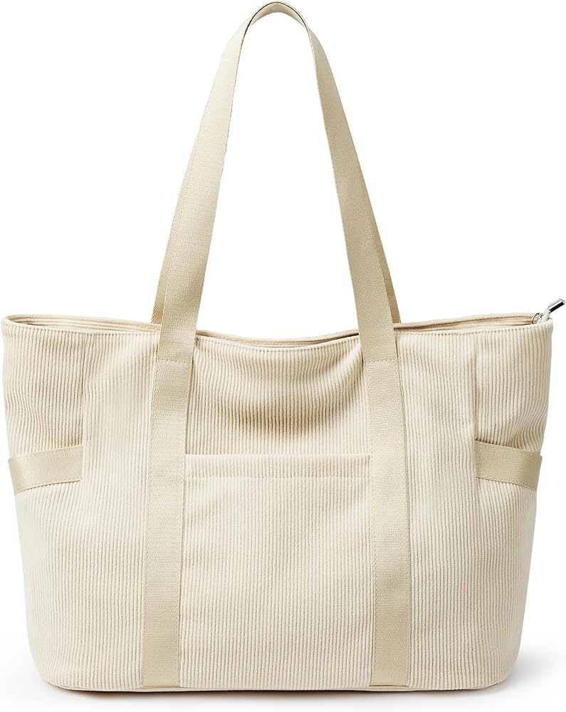 Tote Bag for Women with Zipper, Travel Tote Bags with Compartments Large Shoulder Bag Handbag for... | Amazon (US)