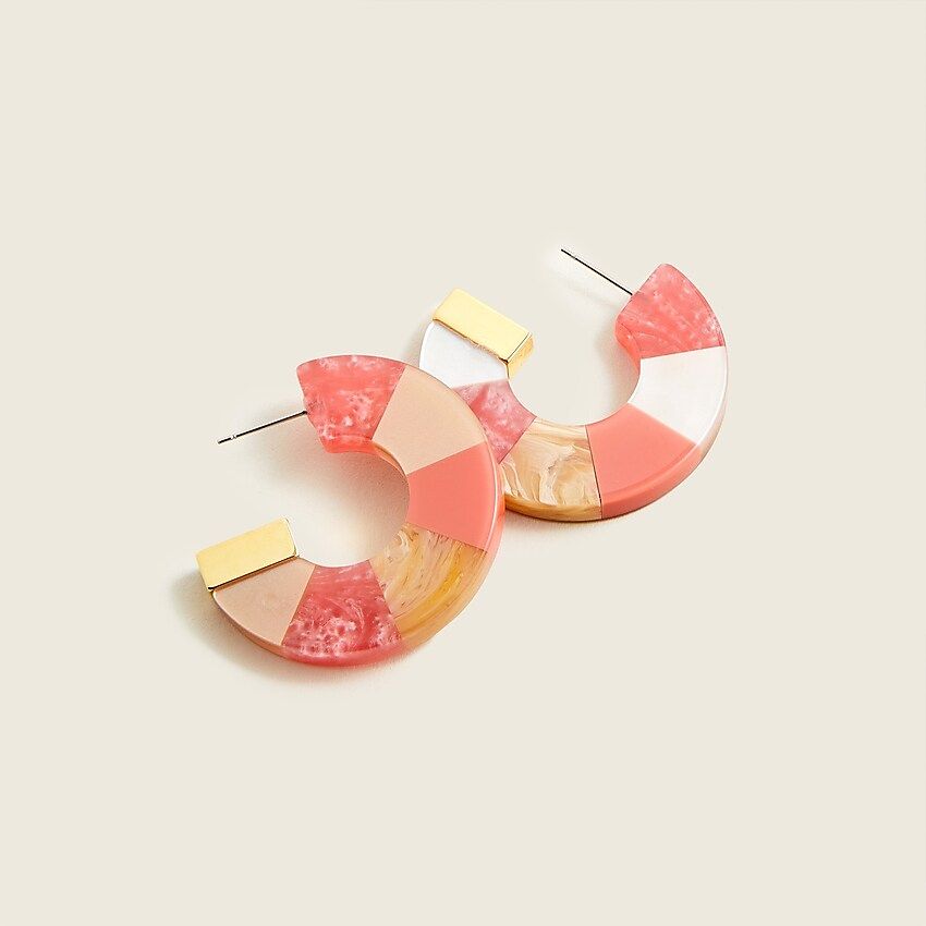 Made-in-Italy mixed acetate hoop earrings | J.Crew US