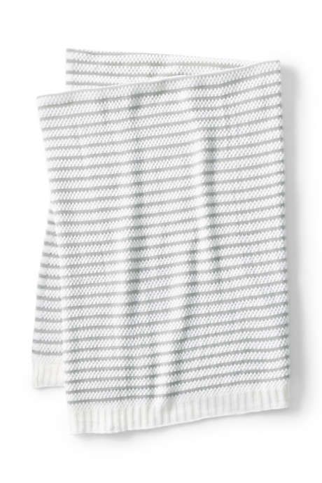 Stripe Knit Throw Blanket | Lands' End (US)