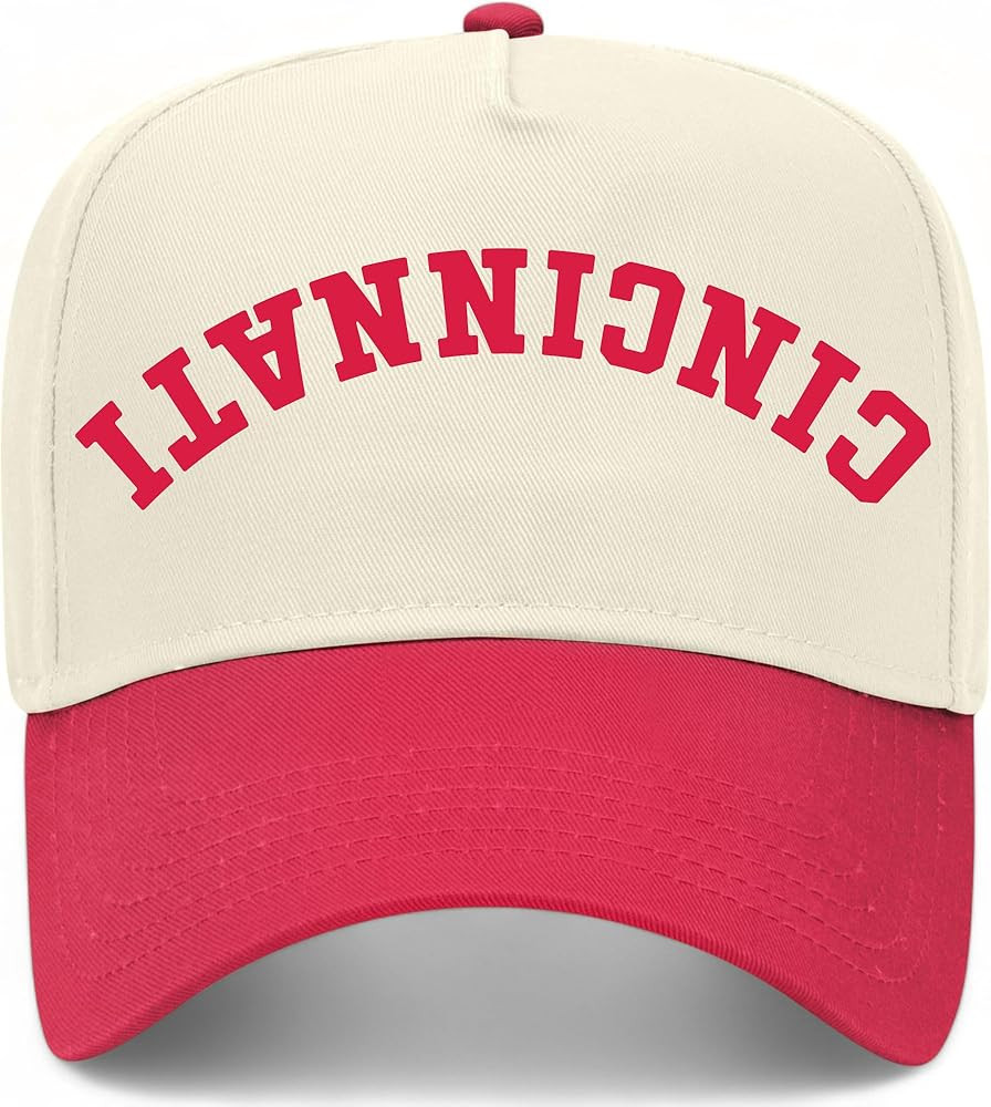 Cincinnati Upside Down Reversed Vintage Trucker Hat | Premium Adjustable Snapback Baseball Hat fo... | Amazon (US)