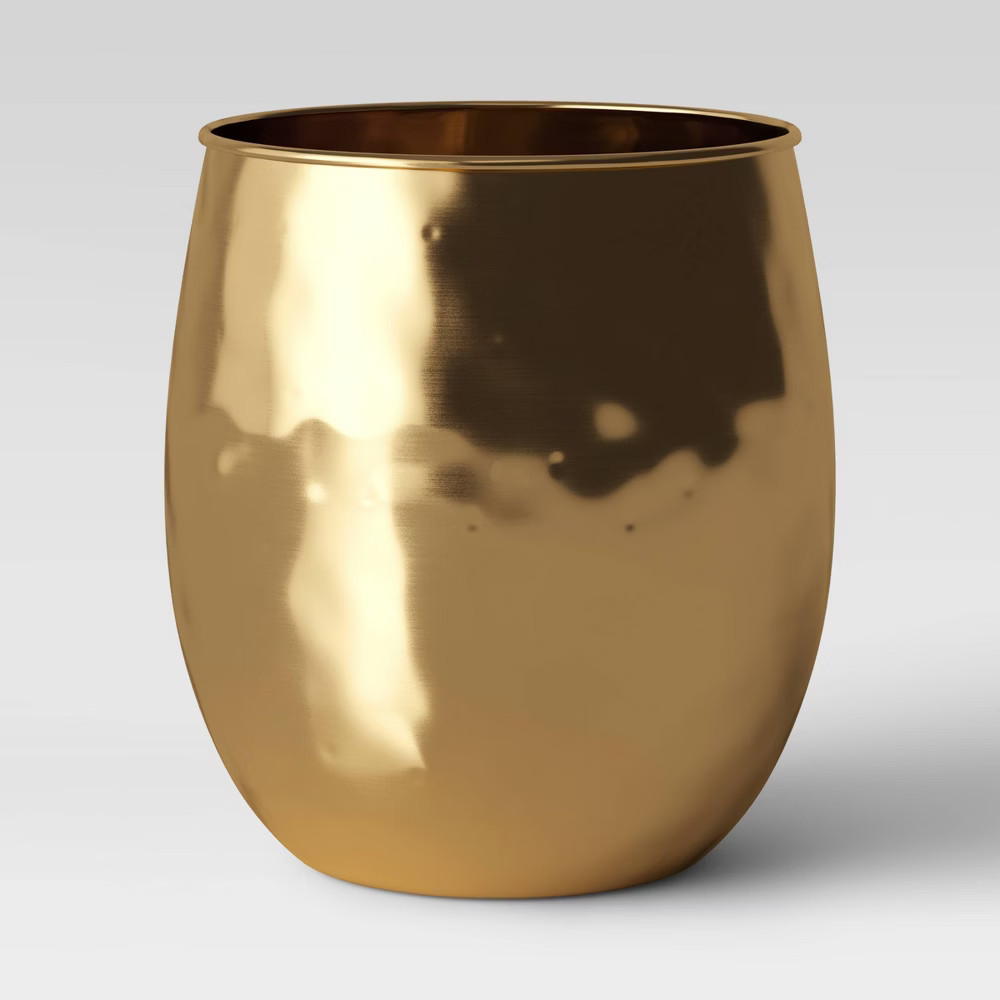 9.6"" x 9.6"" Metal Planter Vase Gold - Threshold | Target
