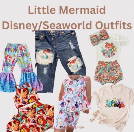 Little mermaid outfits 
Perfect for Disney or SeaWorld days! Or even parties or just because! Way too cute! 

#littlemermaid #ariel #underthesea #disney #disneyworld #disneyland #seaworld #disneyvacation #disneytrip #vacationoutfit #birthdayoutfits #girls #toddlers #baby #kids #fashion #etsy #etsyfinds #trendy #bestsellers #favorites 

#LTKkids #LTKtravel #LTKbaby

#LTKTravel #LTKKids #LTKBaby