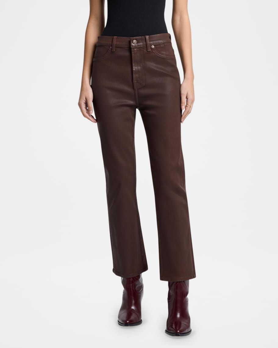 High-Rise Slim Kick Jeans | Neiman Marcus