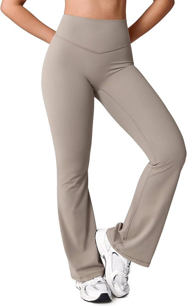 UNISSU Hugcurve No Front Seam High Waisted Flare Leggings for Women Bootcut Yoga Pants Buttery So... | Amazon (US)