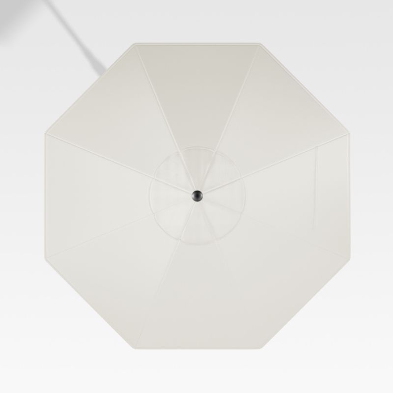 9' Round Sunbrella White Sand Outdoor Patio Umbrella Canopy + Reviews | Crate & Barrel | Crate & Barrel