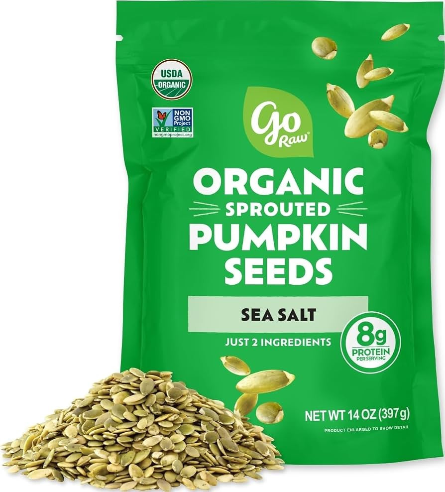 Go Raw Organic Sprouted Pumpkin Seeds, 14 Oz | Amazon (US)