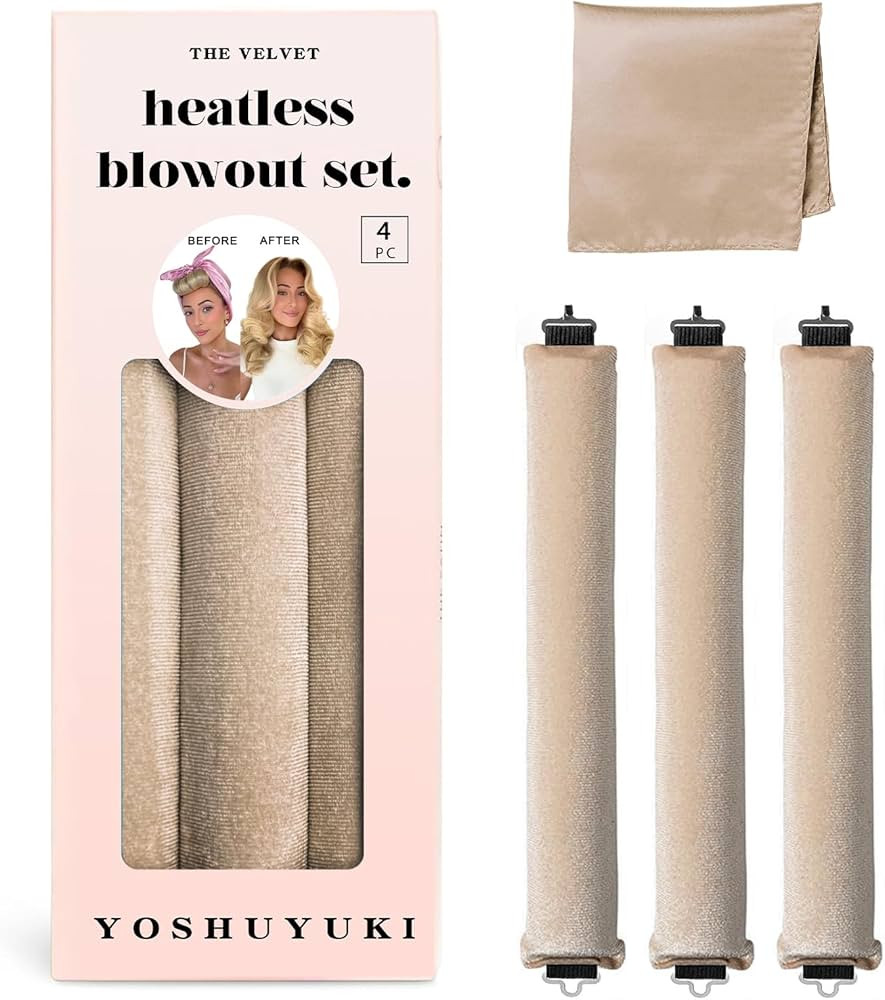 Heatless Hair Curler to Sleep in No Heat Satin Heatless Curls Overnight Rods Curling Set Jumbo La... | Amazon (US)