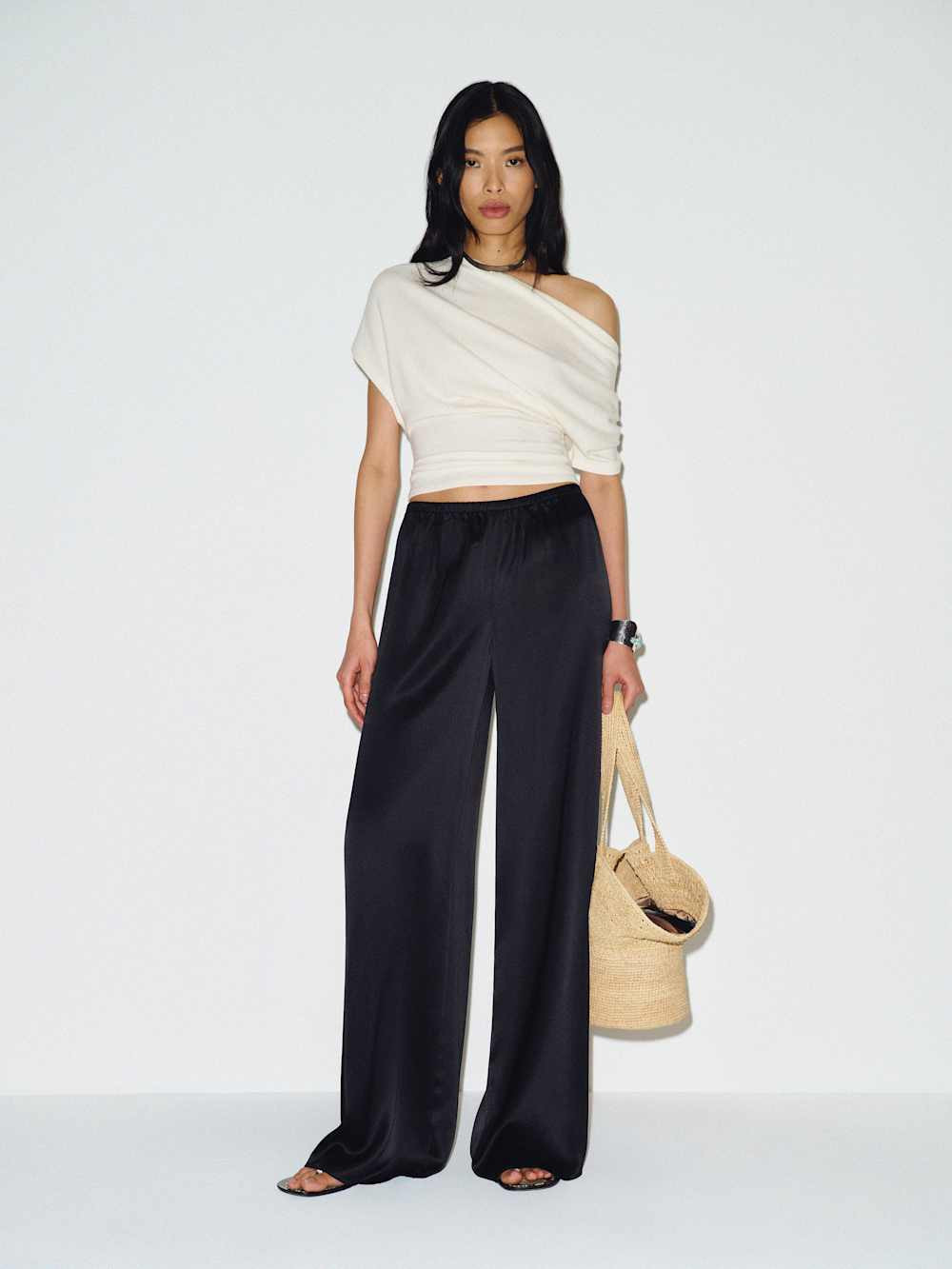 Celine Low Rise Silk Wide Leg Pant | Reformation (Global)