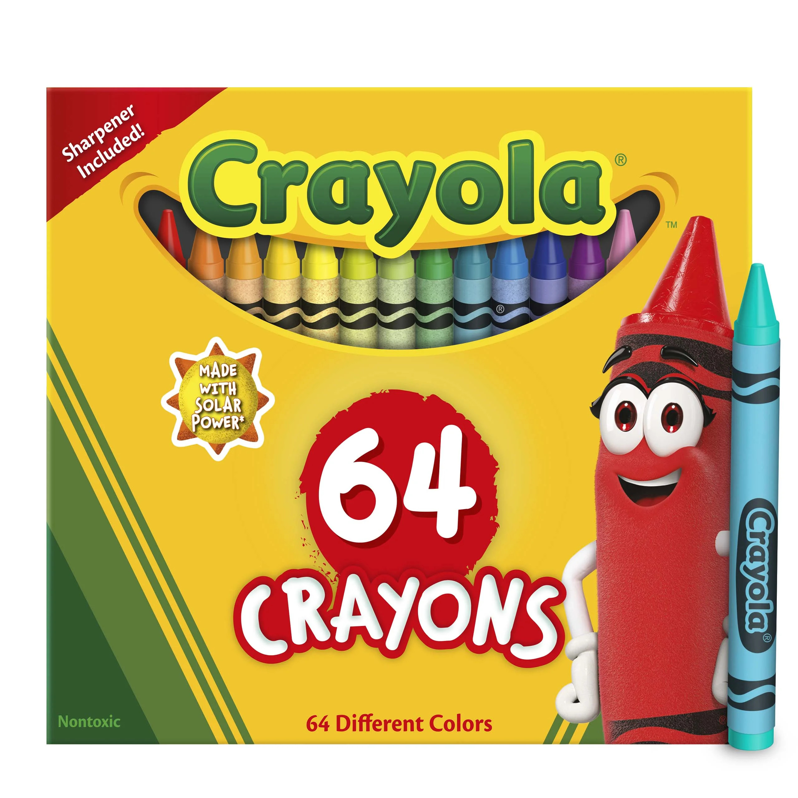 Crayola Crayons with Sharpener, 64 Ct, Back to School Supplies, Classroom Must Haves for Teachers... | Walmart (US)