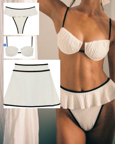 Bridal swimwear, montce x Olivia culpo swimwear, the perfect bridal bikini. Black bridal swim, beach bachelorette party, honeymoon bikini wedding swimwear 

{I do not own these photos}