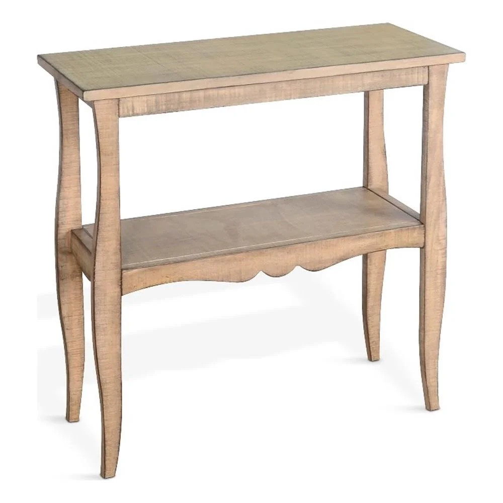Pemberly Row Marina Oak Beach Pebble Solid Wood and Veneers Side Table | Walmart (US)