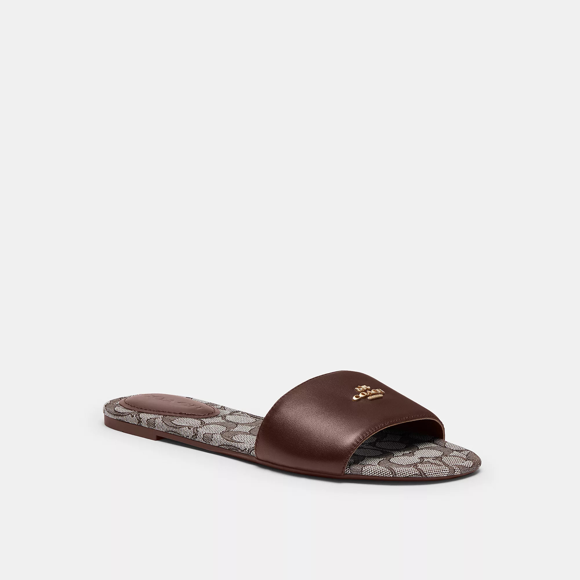 Slide Sandal In Signature Jacquard | Coach Outlet CA