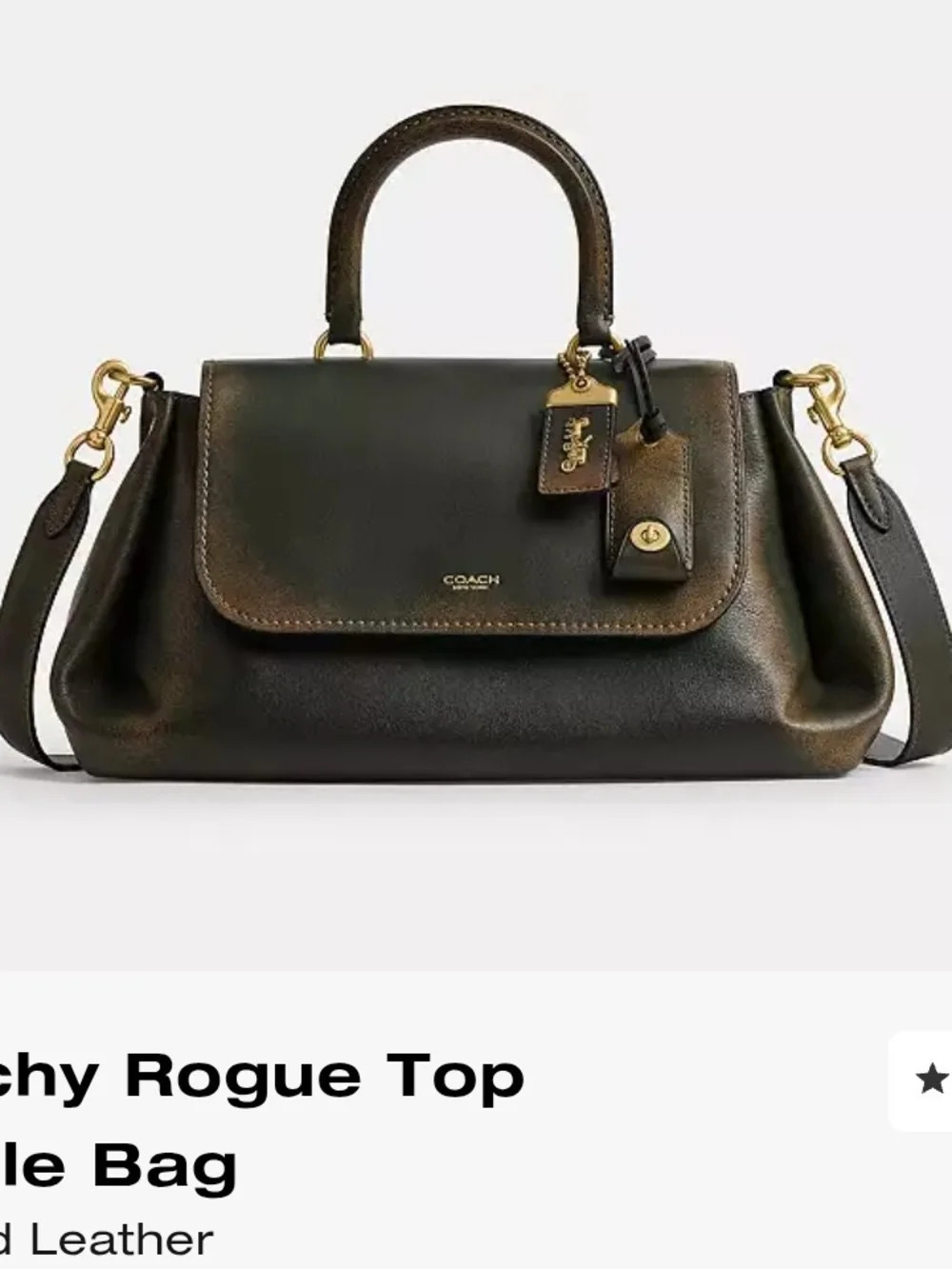 New Coach Slouchy rogue Green loved Leather Top Handle Bag | Poshmark