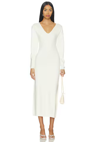 L'Academie by Marianna Yaslin Midi Dress in Ivory from Revolve.com | Revolve Clothing (Global)