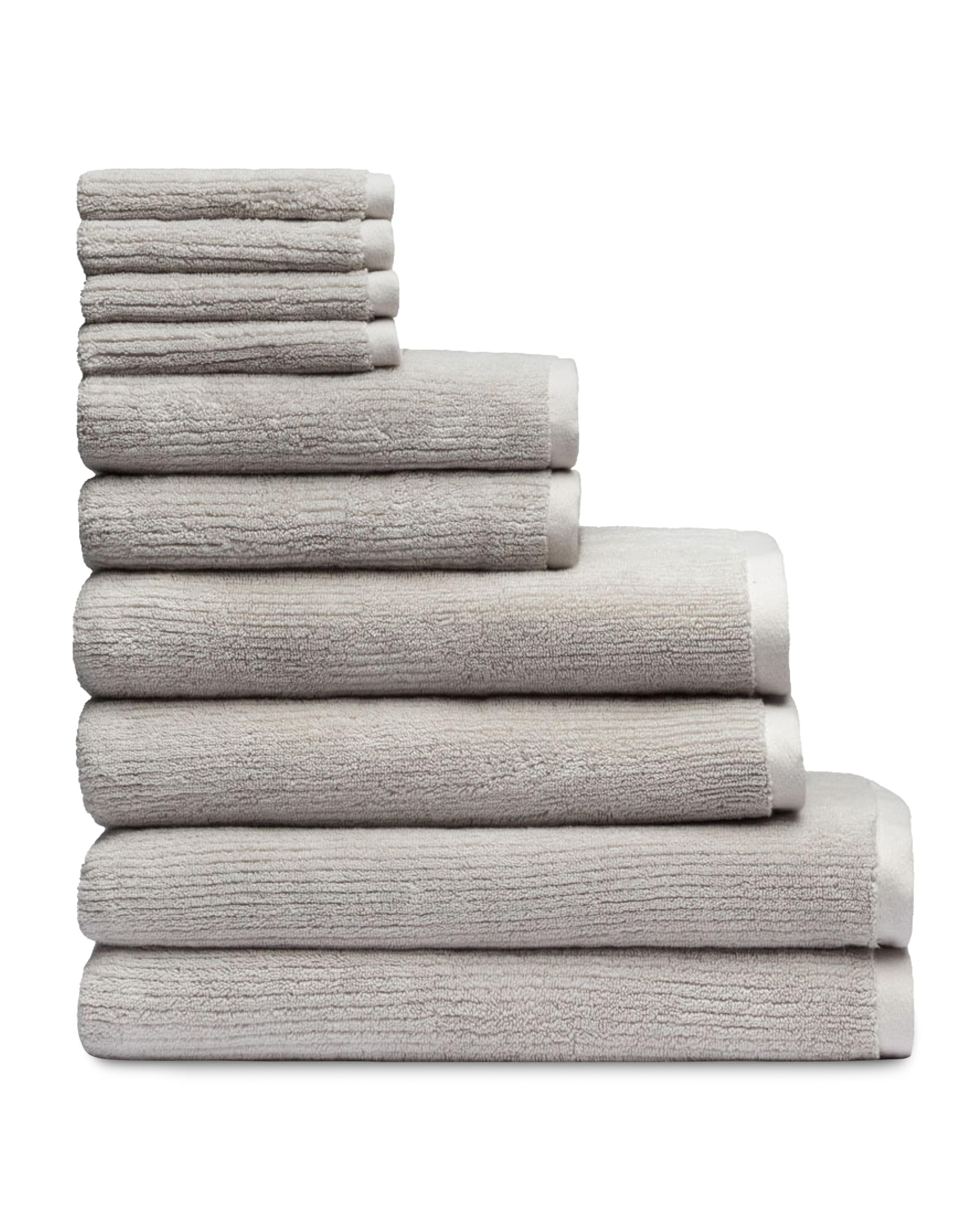 Cozy Earth Complete Ribbed Terry Bath Bundle - 60% Cotton 40% Viscose from Bamboo - Soft & Absorb... | Amazon (US)