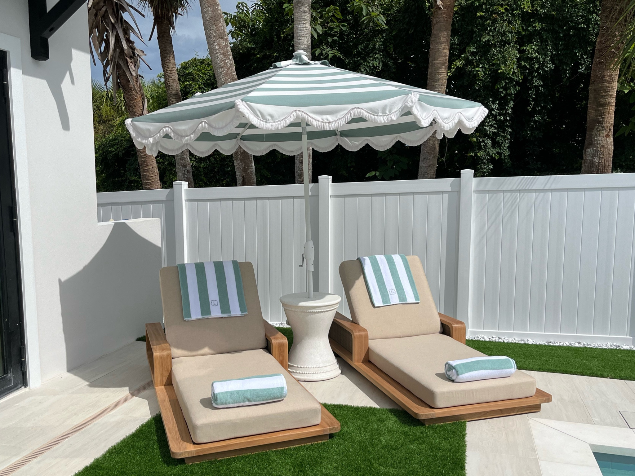 The perfect pool umbrella and matching embroidered towels. I am very picky about my towels, and these are so big and thick and fluffy! Both in color Seafoam  

#LTKSummerSales #LTKSwim