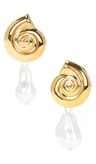 Mist Spiral Pearl Earrings in Pearl | Revolve Clothing (Global)