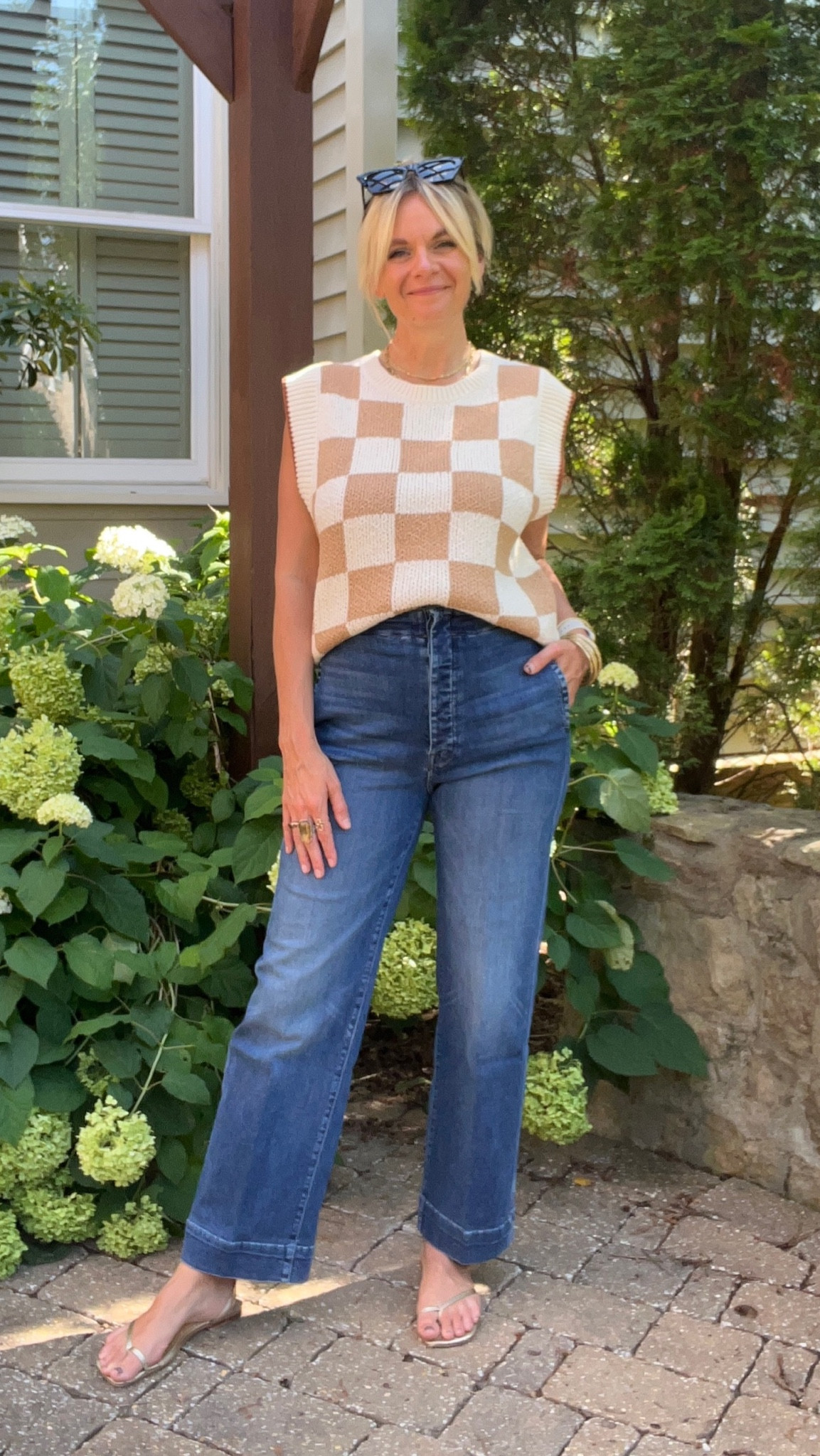 Love this sweater vest from Anthro.  Pair with jeans and metallic sandals for a fun fall look on these warm days 🍂☀️🍂

#LTKover40 #LTKstyletip #LTKSeasonal