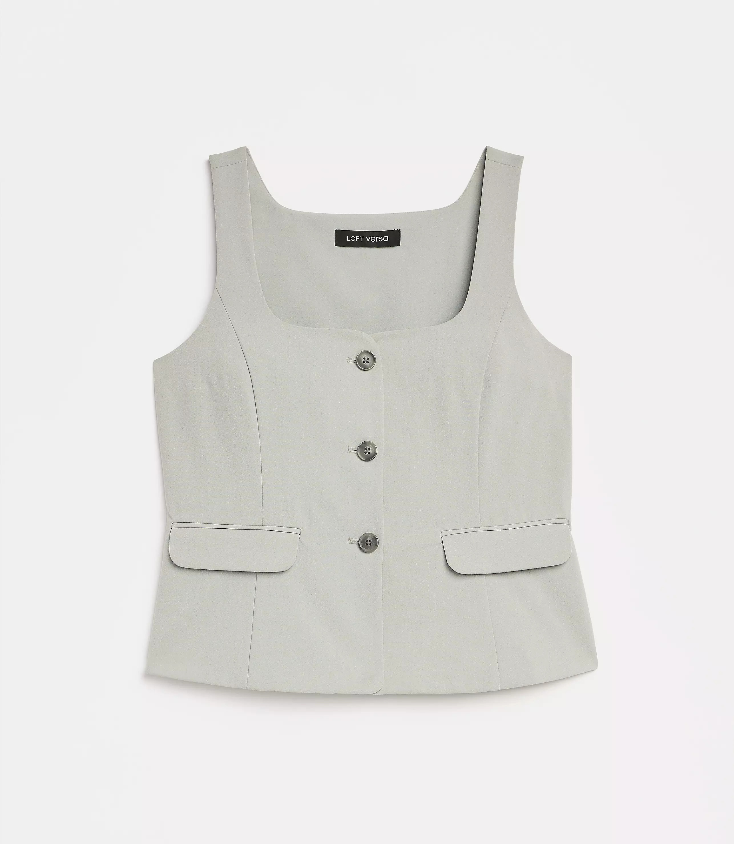 LOFT Versa Seasonless Square Neck Pocket Vest | LOFT