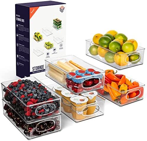 Amazon.com: CLEARSPACE Plastic Pantry Organization and Storage Bins – Perfect Kitchen Organizat... | Amazon (US)