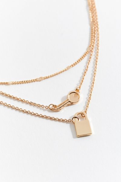 Lock And Key Layer Necklace | Urban Outfitters (US and RoW)
