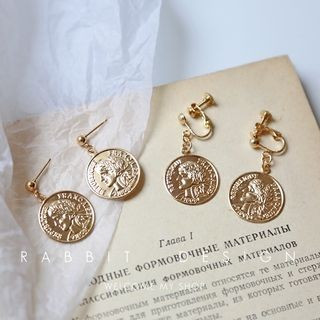 Buy Cometto Coin Drop Earrings/ Clip-On Earrings | YesStyle | YesStyle Global