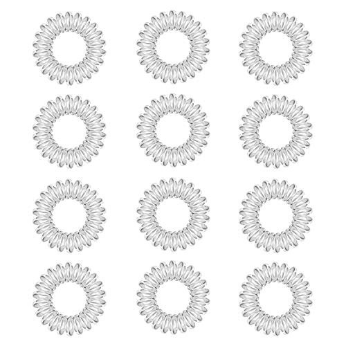 Spiral Hair Ties, 12pcs Clear Plastic Hair Coil Bands, Spiral Ponytail Holder Phone Cord Bobbles Bands Set for Women Girls Hair Accessories | Amazon (UK)