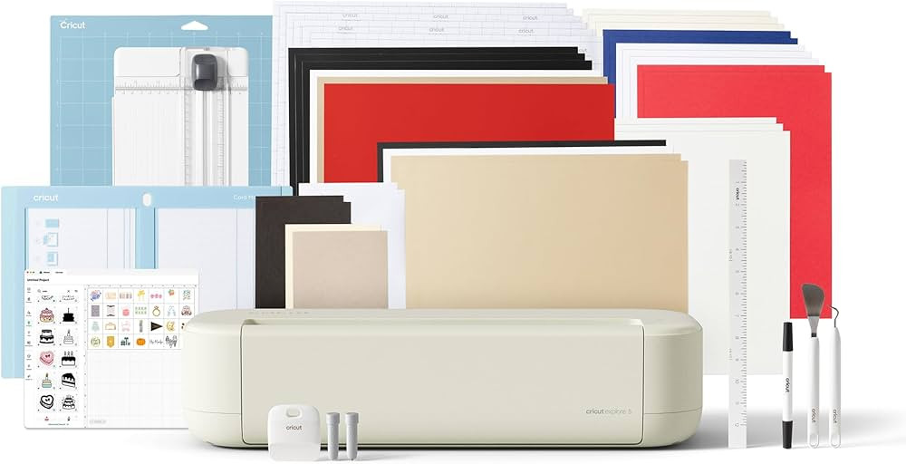 Cricut Explore\u00ae 5 Essential Bundle + Digital Content, Taupe - Precise Cutting Machine - Work... | Amazon (US)