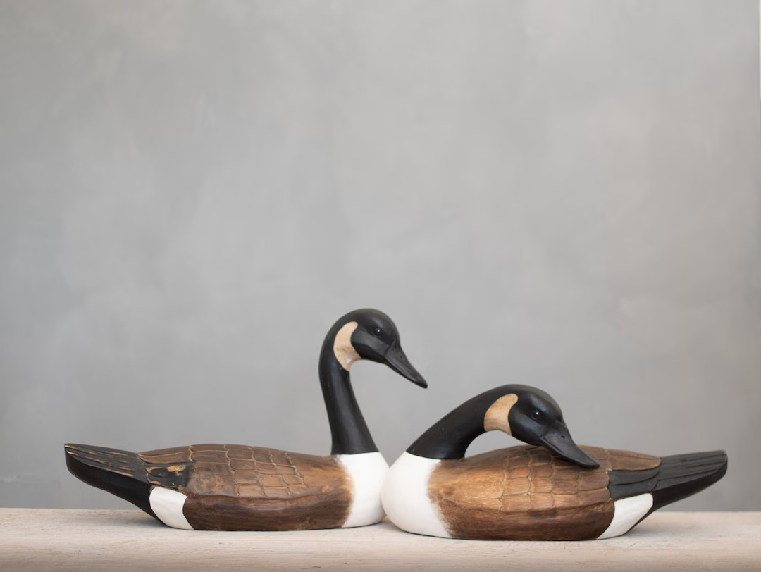 Canada Goose Pair 13 & 14l Hand Carved Wooden Bird - Etsy | Etsy (US)
