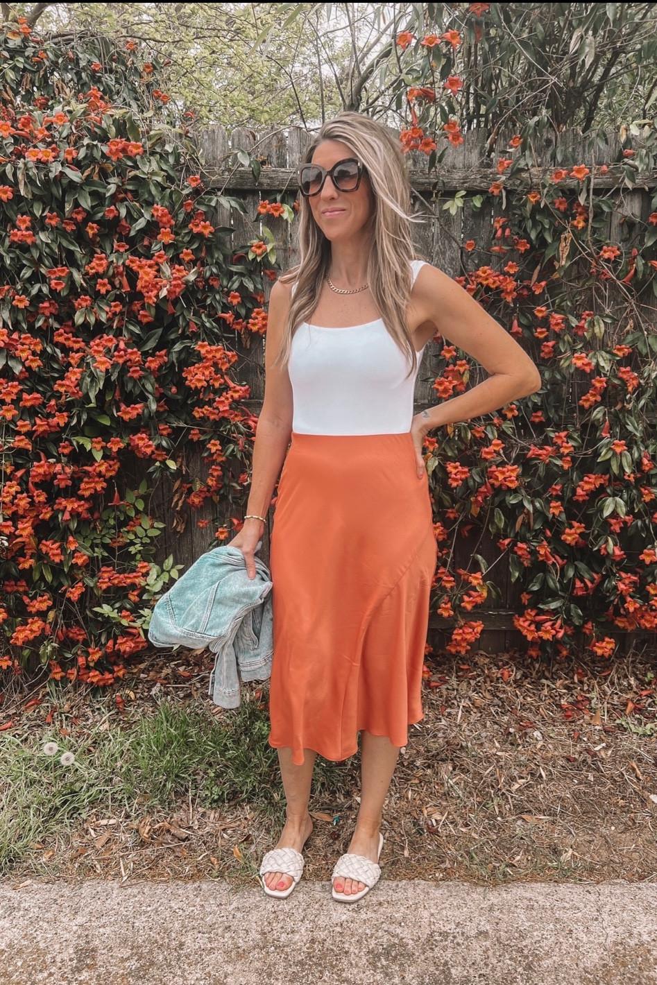 Blending in with the blooms 🧡 

#LTKunder100 #LTKsalealert #LTKshoecrush