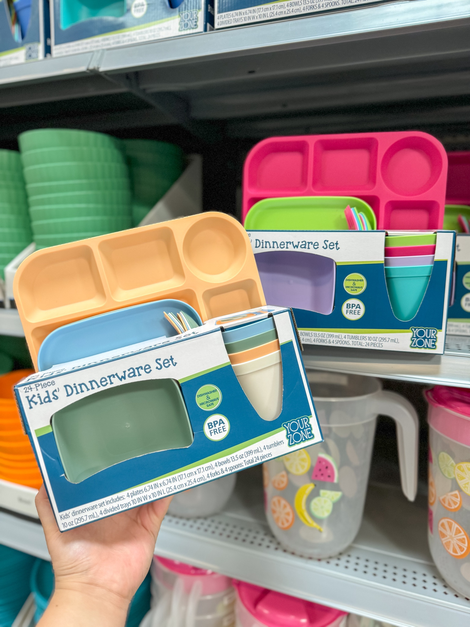 Your Zone 24 Piece Plastic Dinnerware Set for Kids with 4 Each at Walmart

#LTKKids #LTKHome