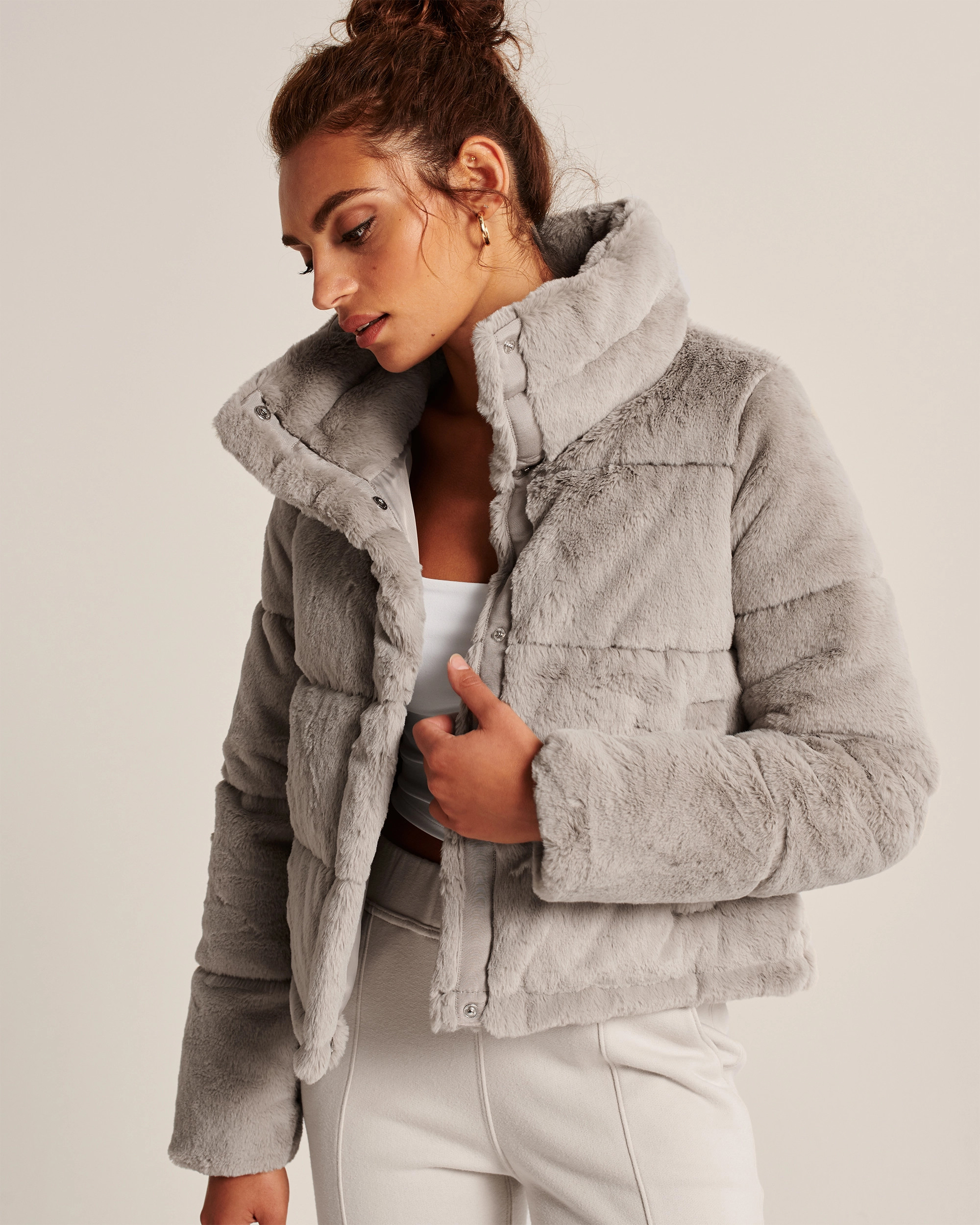Faux Fur Mini Puffer | Abercrombie & Fitch (US)