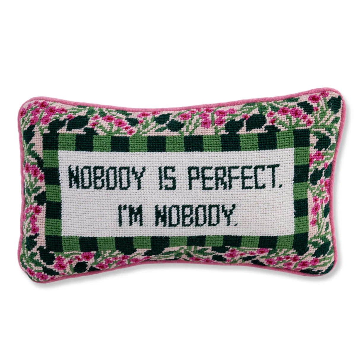Furbish Studio Nobody is Perfect Needlepoint Pillow | Wayfair | Wayfair North America