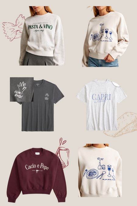 Abercrombie new arrivals! These Italian inspired shirts & crewnecks are my new obsession! 🤩 They are also all currently 15% off  


Italian wedding, Italian vacation, Italy, capri, ciao, Cacio e pepe 

#LTKstyletip #LTKwedding #LTKsalealert