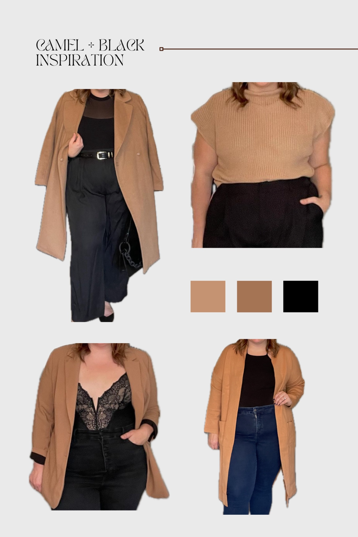 Black & Camel is an iconic duo.

Tara15 to save 15% at Popilush
TaraJane15 to save 15% at BloomChicc

#LTKMidsize #LTKSeasonal #LTKPlusSize