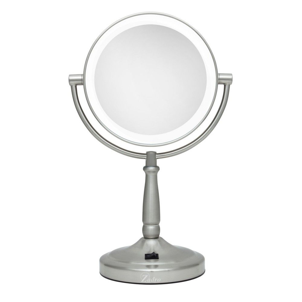 Zadro Pedestal Vanity Mirror - Satin Nickel | Target