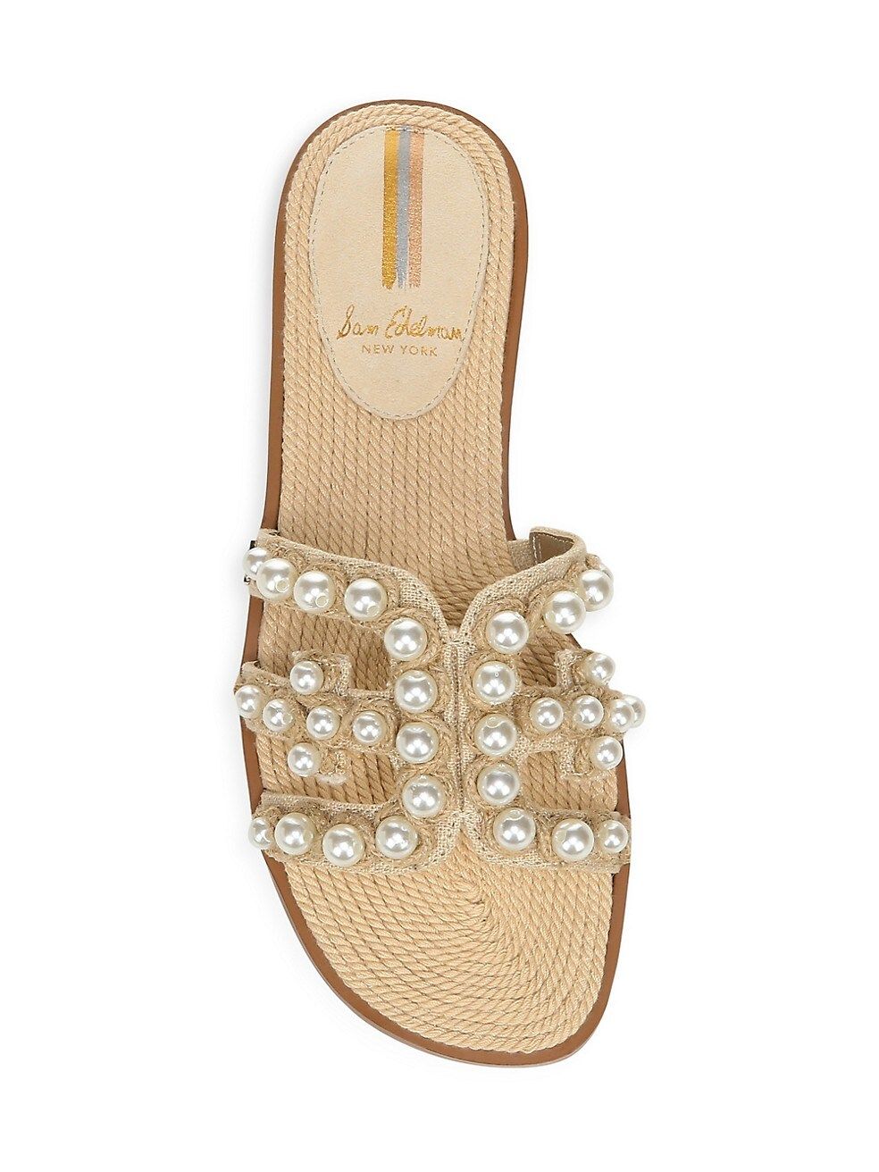 Sam Edelman Bay Pearl-Embellished Sandals | Saks Fifth Avenue