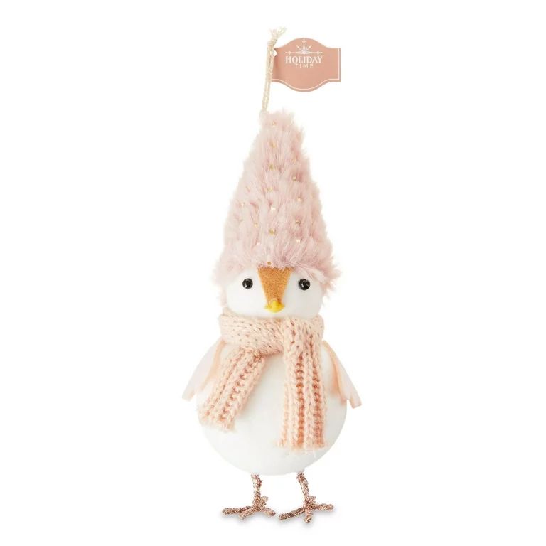 Blushful Pink Polyester Cute Penguin with Hat Christmas Ornament 1pc, by Holiday Time | Walmart (US)