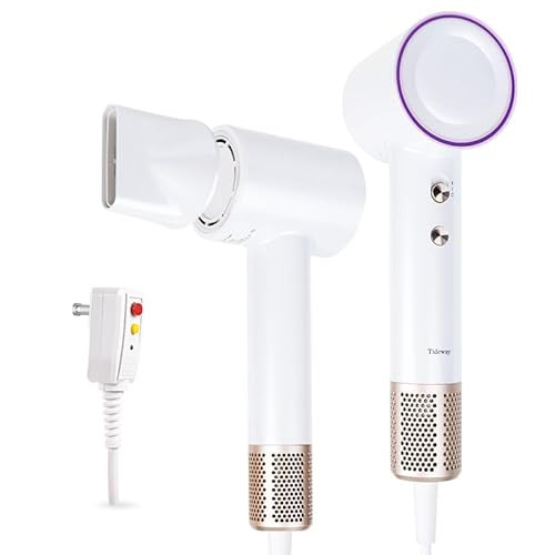 Tideway High-Speed Hair Dryer PRO M01 | Brushless Motor, Ionic Technology, 4 Temperature Settings, Thermo Control, Ergonomic Design (White) | Amazon (US)