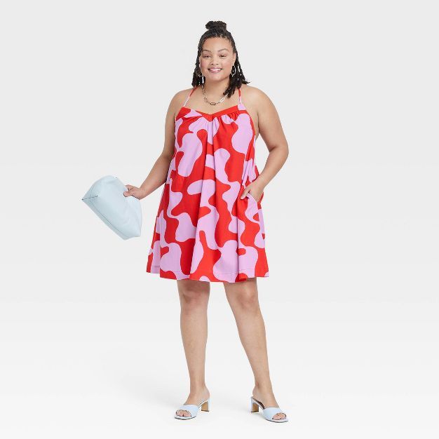 Women's Plus Size Sleeveless Cross Back Woven Dress - Ava & Viv™ | Target