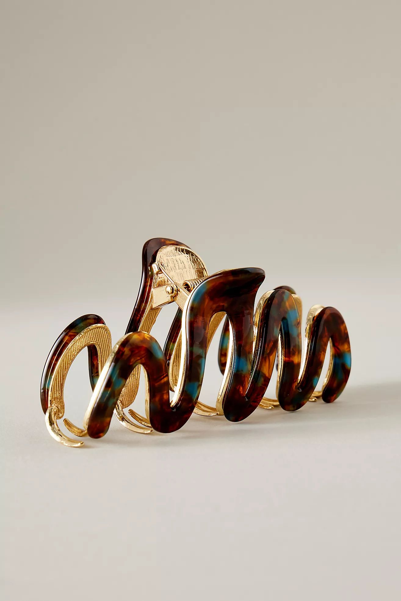 Tort Metal Squiggle Hair Claw Clip | Anthropologie (UK)