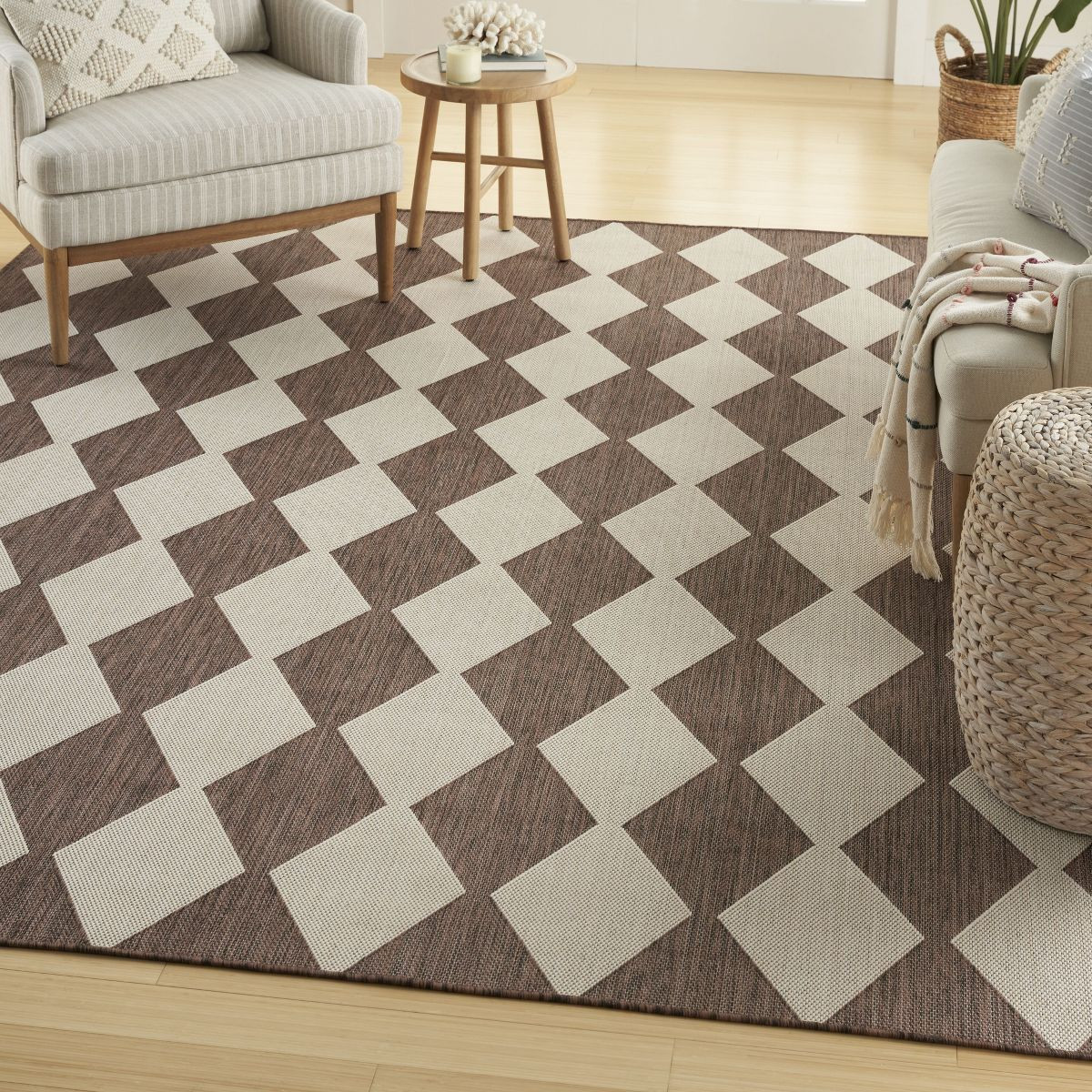Nourison Positano Modern Diamond Outdoor Rug | Target
