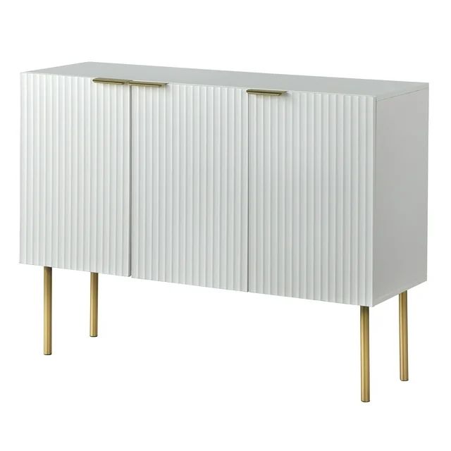 TMS Medina Contemporary Channel Front Sideboard, White Finish | Walmart (US)