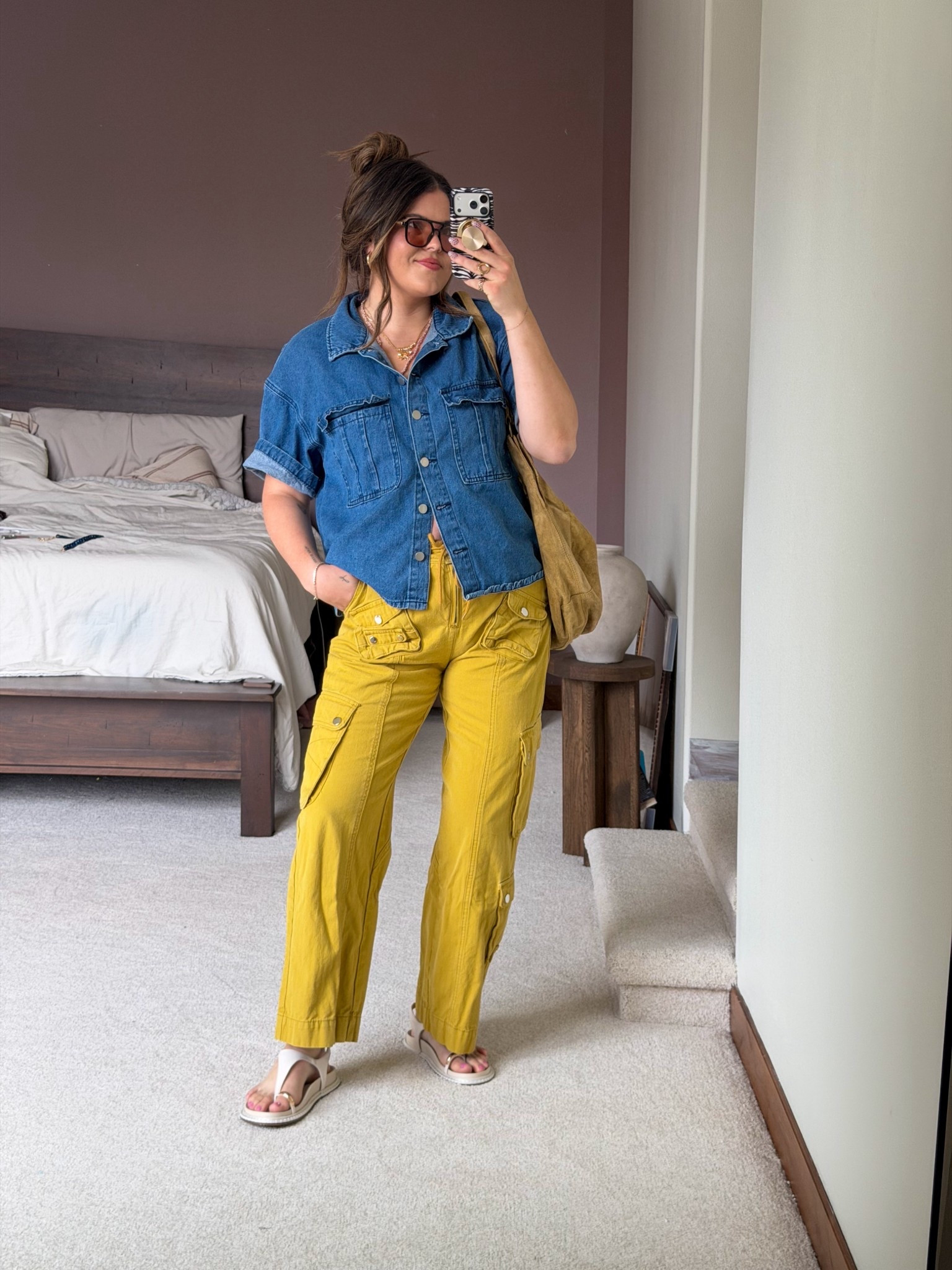 Mom friendly spring outfit of the day all from Amazon!

Size XL in the bottoms and top! 

Size 12, size 14, spring 2026, Free People inspired. Midsize

