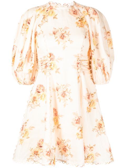 ZIMMERMANN Rosa Laced Mini Dress - Farfetch | Farfetch Global
