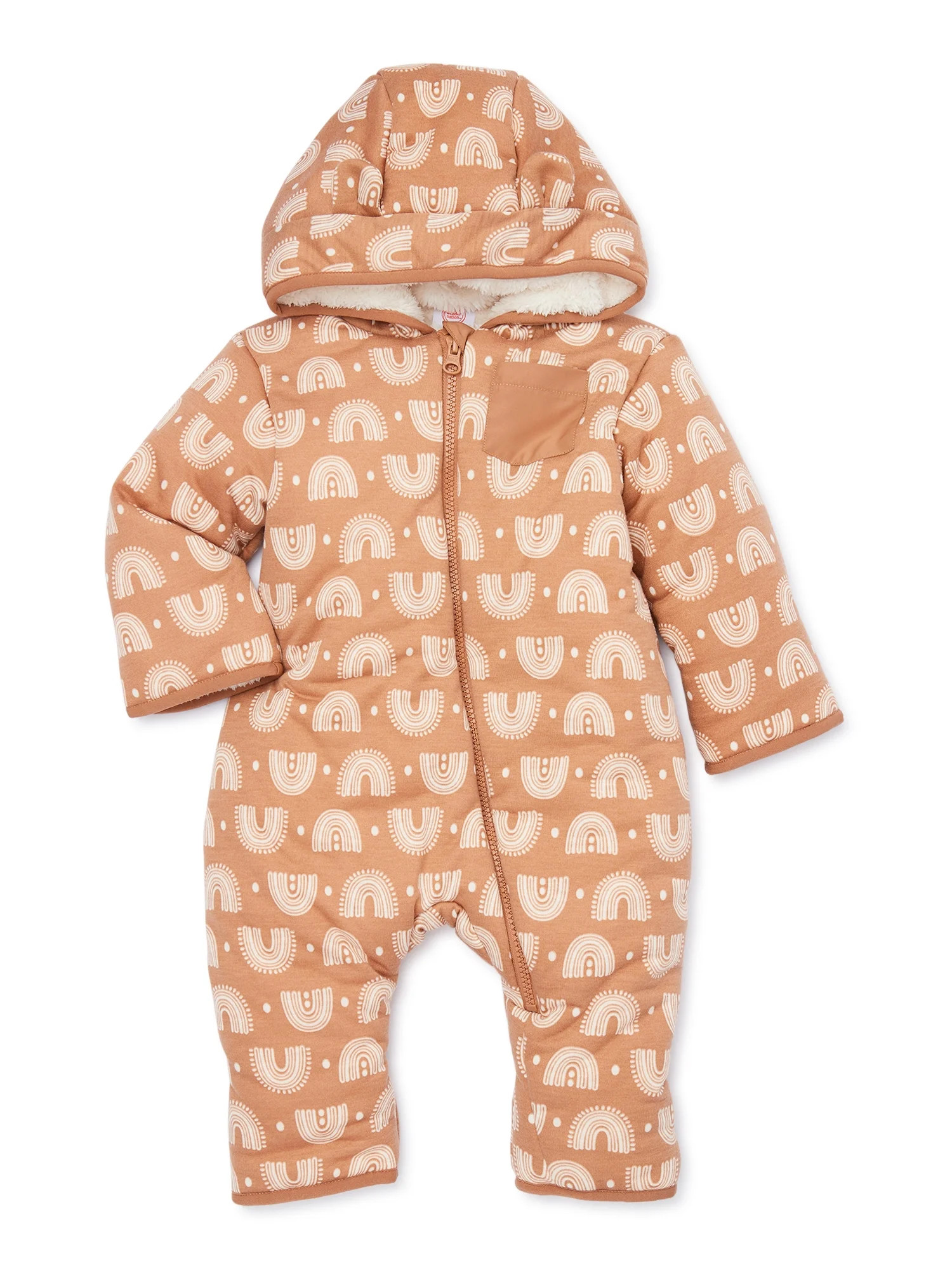 Wonder Nation Baby Hooded Print Pram, Sizes 0M-24M - Walmart.com | Walmart (US)