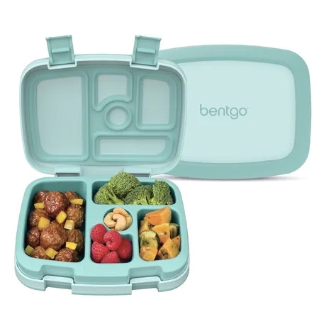 Bentgo Kids Bento-Style 5-Compartment Leak-Proof Lunch Box - Just-Right Portions for Ages 3 to 7, Durable, Drop-Proof, Dishwasher Safe, BPA-Free & Made with Food-Safe Materials (Seafoam) | Walmart (US)